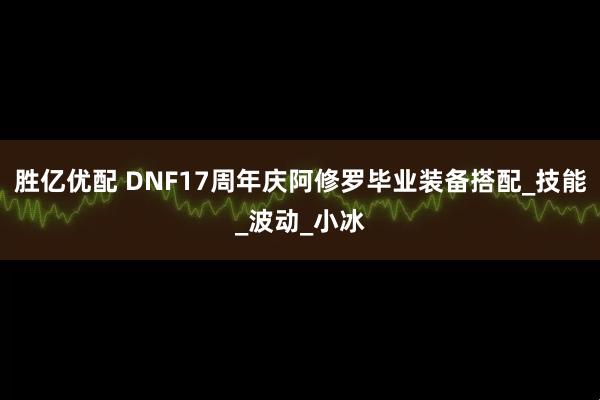 胜亿优配 DNF17周年庆阿修罗毕业装备搭配_技能_波动_小冰