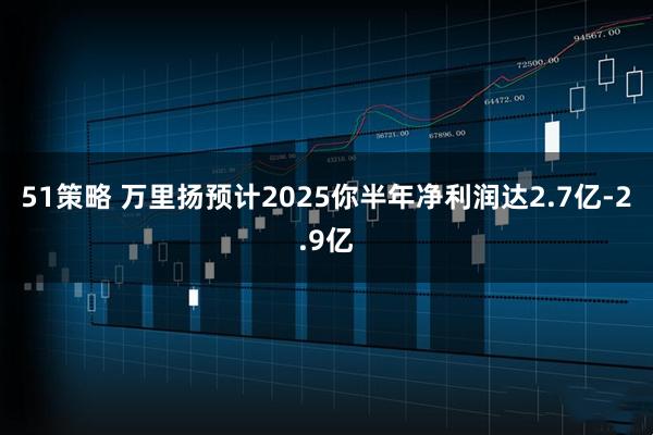 51策略 万里扬预计2025你半年净利润达2.7亿-2.9亿